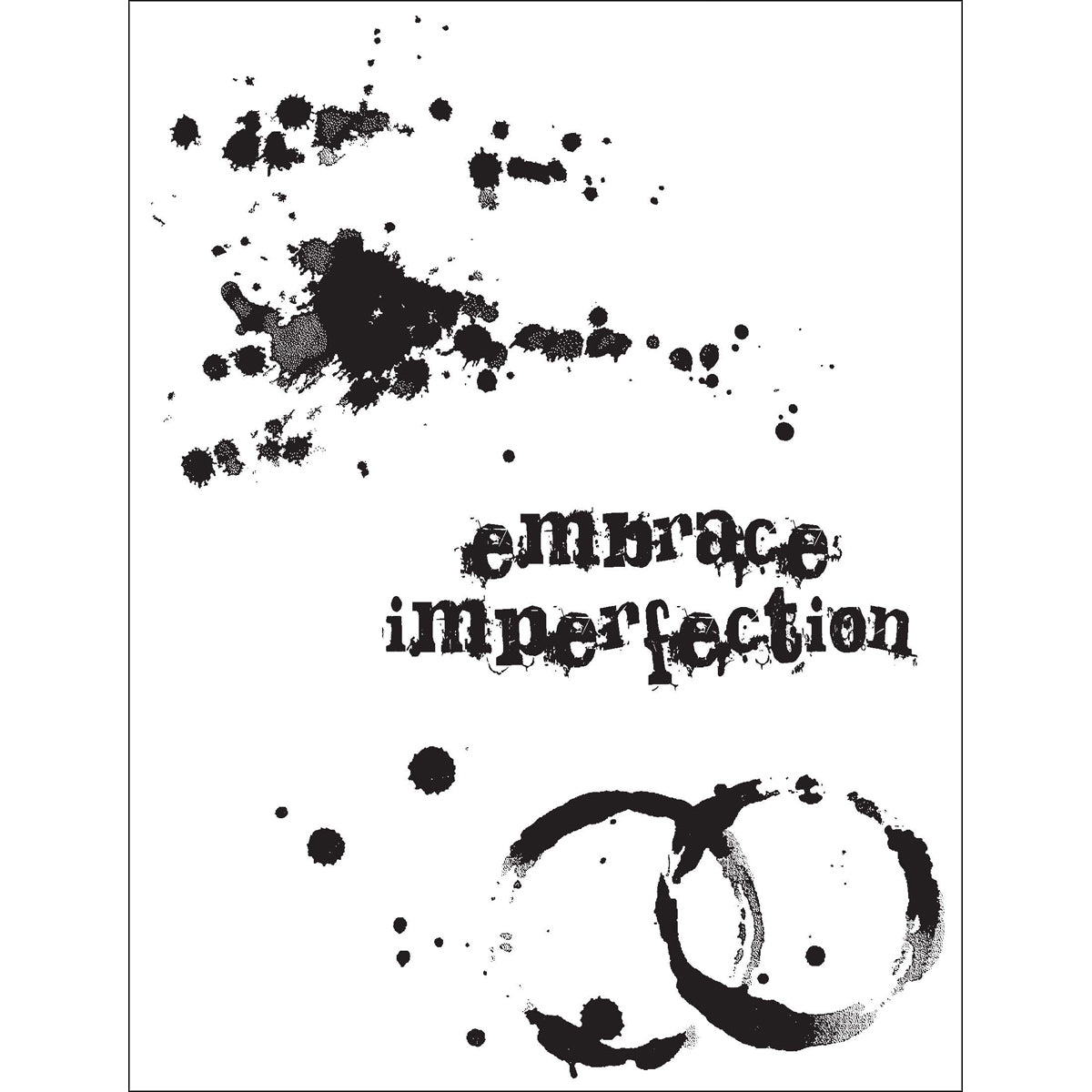 Stampers Anonymous Tim Holtz Cling Stamps 7"X8.5" - Spills & Splatters