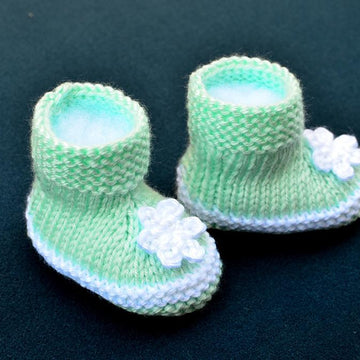 Two Colors Simple Baby Booties