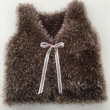 Child's Sleeveless Fur Vest 18m - 10years