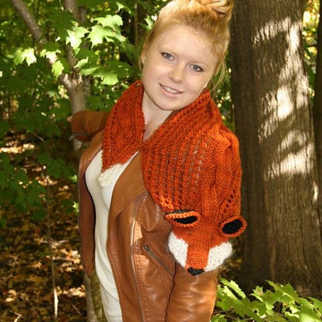 Fox in Love Scarf Cowl