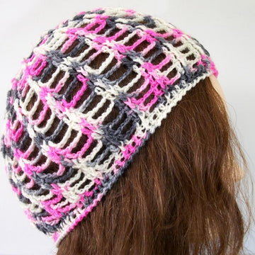 Spiderweb Skullcap Lace Beanie In Fingering Weight