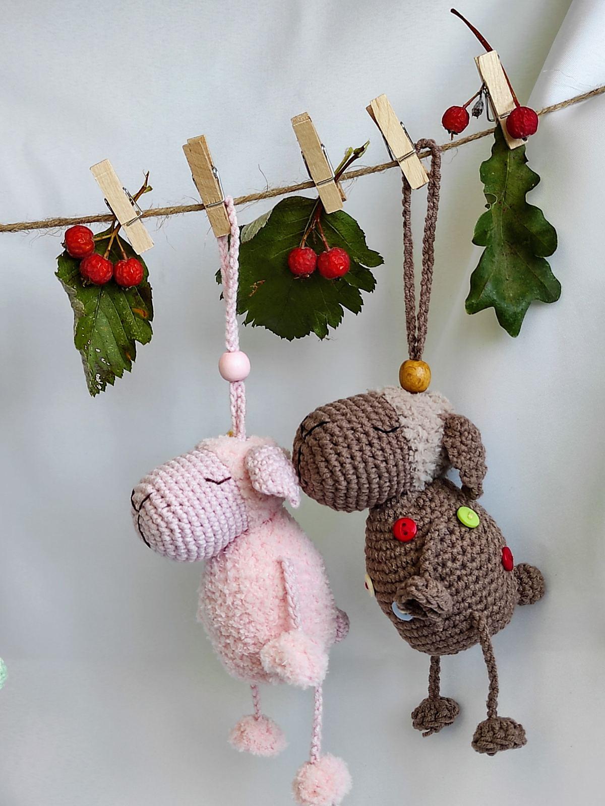 Cute crochet lamb