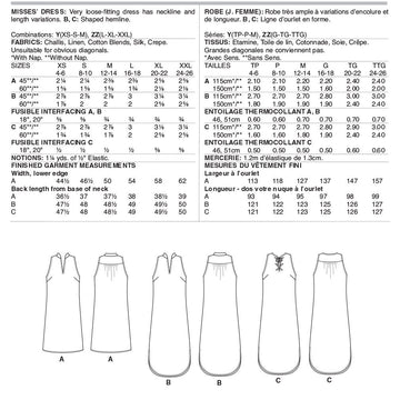 Butterick Misses' Dress B6551 - Sewing Pattern