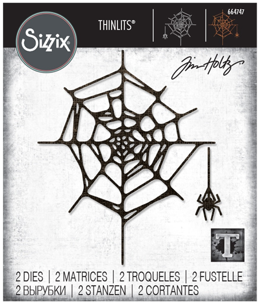 Sizzix Thinlits Dies By Tim Holtz 2/Pkg - Spider Web