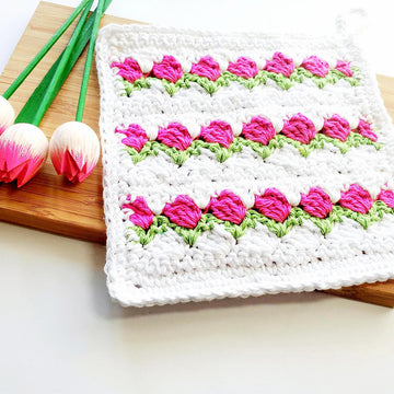 Tulip Stitch Dishcloth