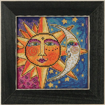 Mill Hill Sister Sun & Brother Moon Cross Stitch Kit  - 13.97cm x 13.97cm
