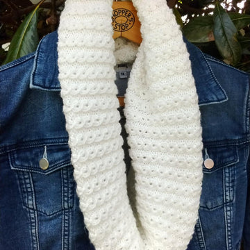 Easy Faux Cable Winter Cowl