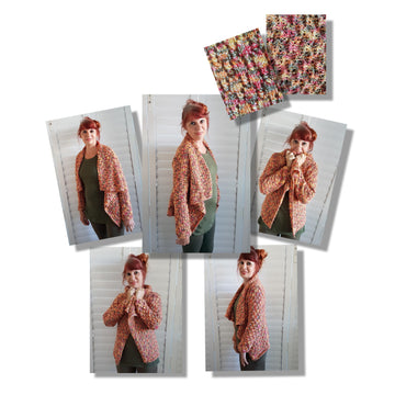 Sunset Sleeved Shawl (Cardigan) - Reversible