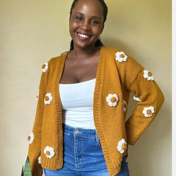 Flower Puff Cardigan