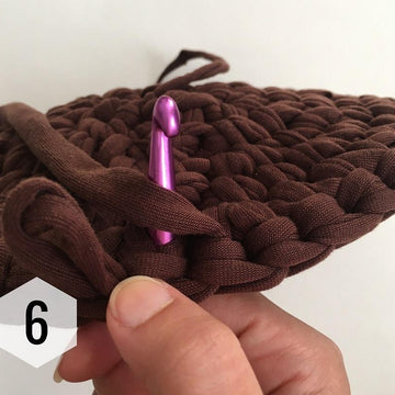 Recycled (t-shirt) yarn basket- Bunny-103