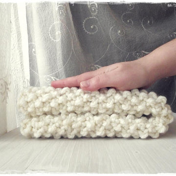 Textured Chunky knit baby blanket