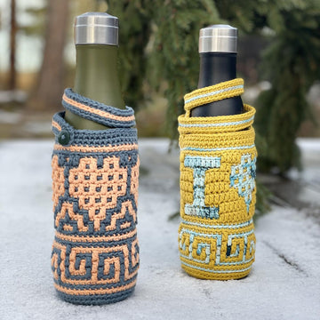 I Love U mosaic bottle holder