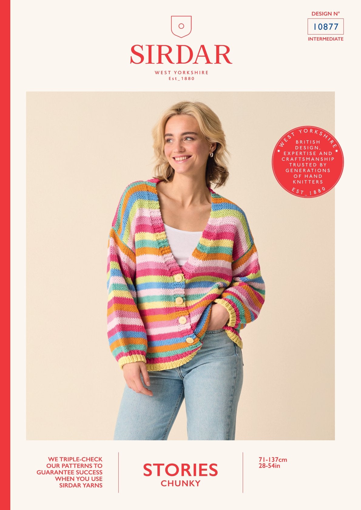 Vibe Crop Cardigan in Sirdar Stories Chunky - 10877 - Downloadable PDF