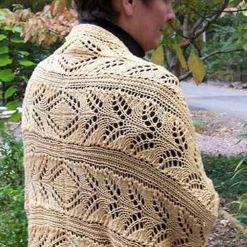 Amber Waves of Grain shawl