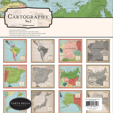 Echo Park Paper Carta Bella Collection Kit 12"X12" - Cartography No. 2