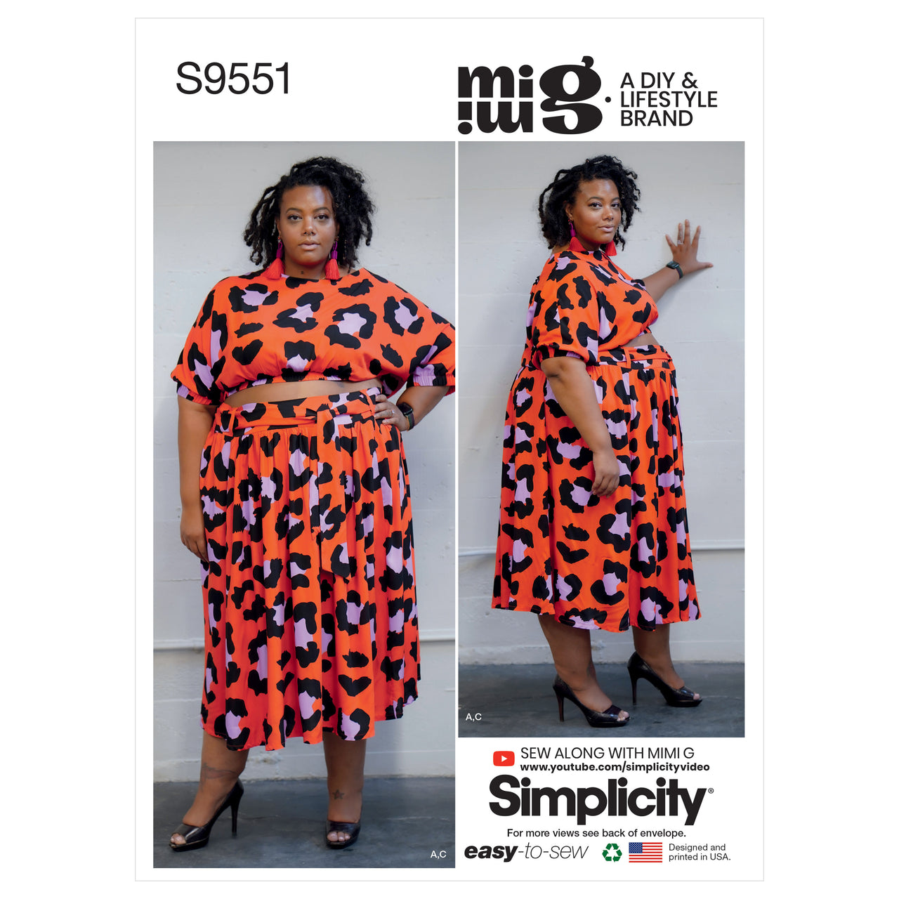 Simplicity Women's Tops, Skirt and Shorts S9551 - Sewing Pattern
