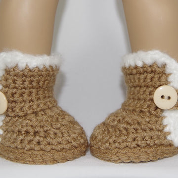 Furry Button Boots for 18 inch Dolls