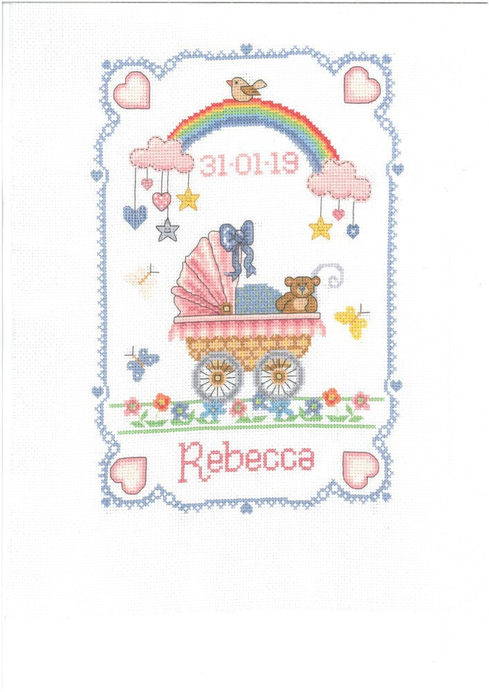 Creative World Of Crafts Over the Rainbow Cross Stitch Sampler Kit - 28.5cm x 19cm