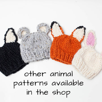 Two Tone Bunny Ears Hat Toque Winter Chunky Baby Children