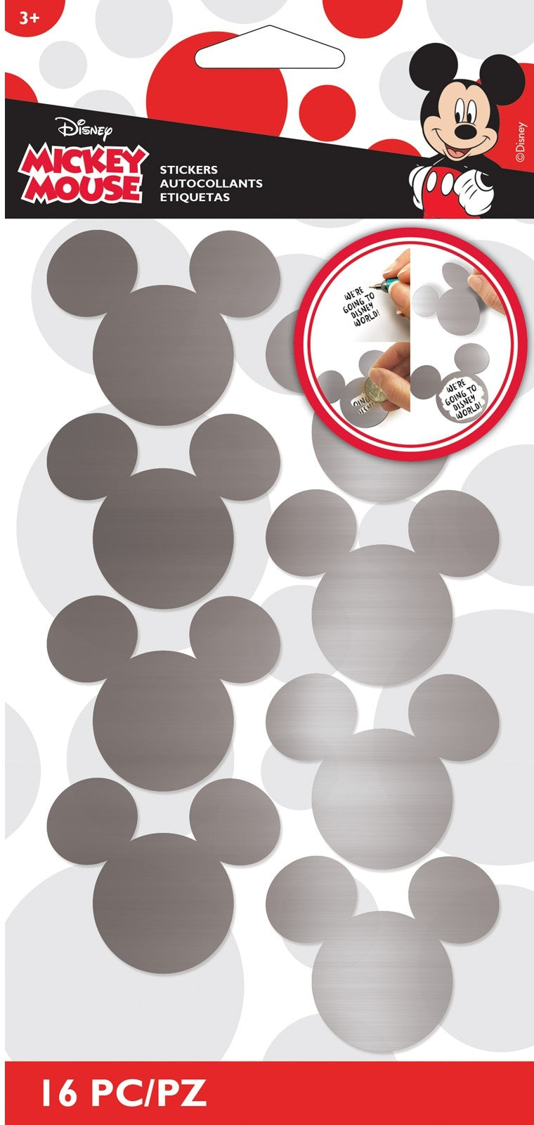 EK Success EK Disney Scratch-Off Stickers 16/Pkg - Mickey Ears