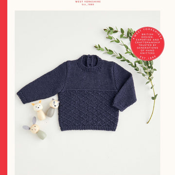 Baby Jumper in Sirdar Snuggly Cashmere Merino Silk DK - 5383 - Leaflet