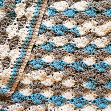 Solid Shell Stitch Blanket