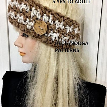 2405- HOUNDSTOOTH headband earwarmer