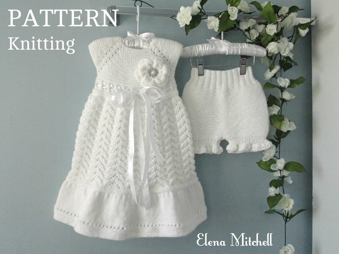 Pattern Knitting Baby Dress Baby Bloomers