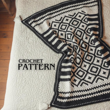 Black Boho Blanket