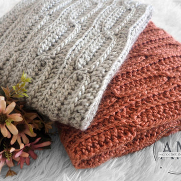 Cables knit-look blanket