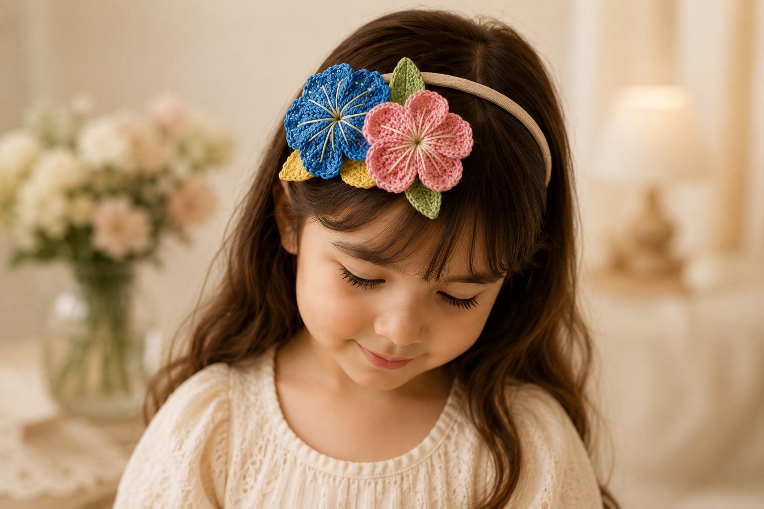 Tunisian Crochet Flower PDF Pattern | Crochet Appliqué with Video Tutorial