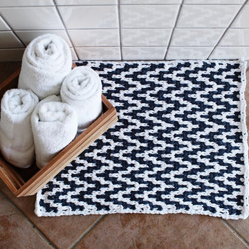 Chevron Waves Bath Mat