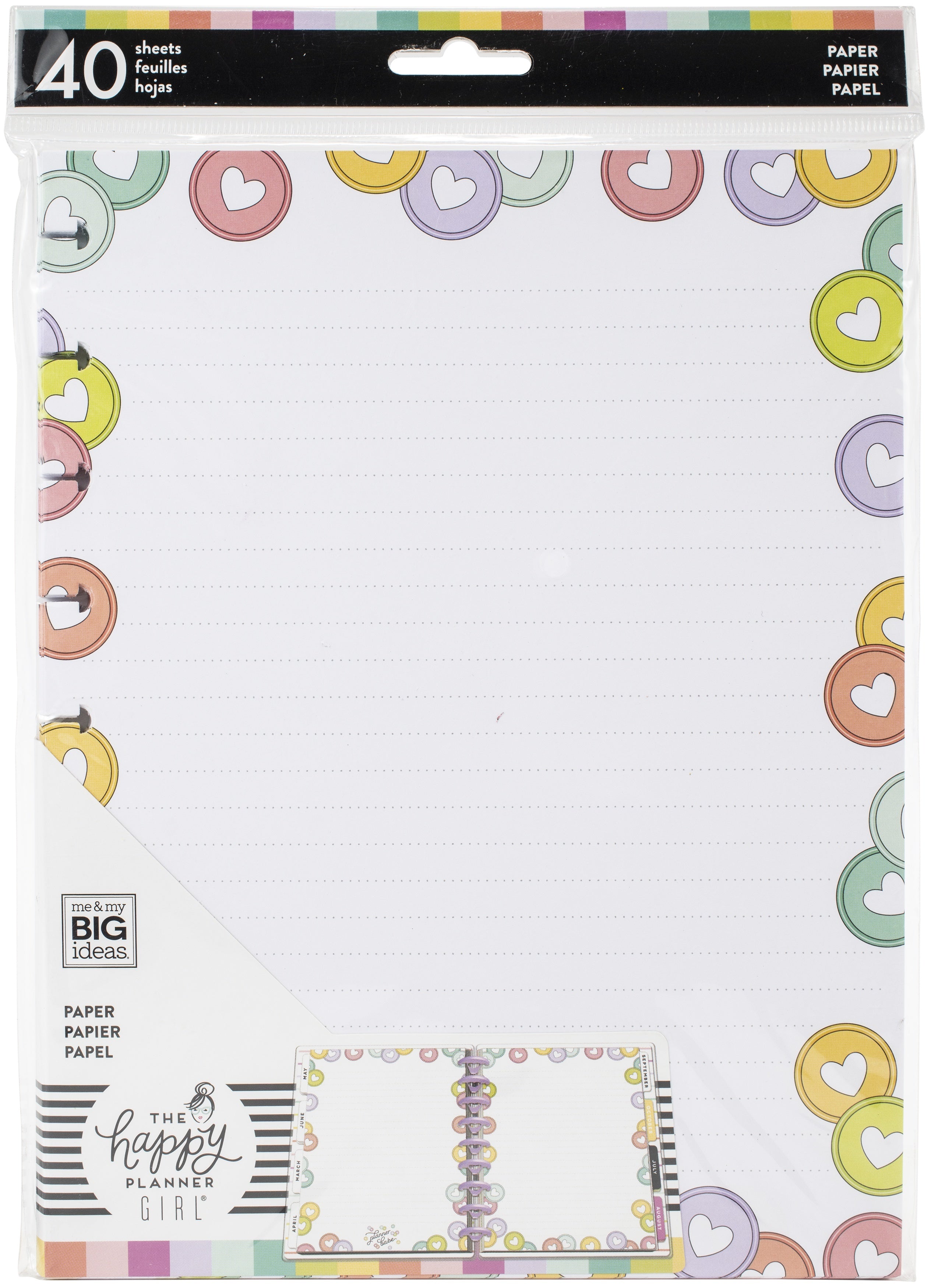 Happy Planner Medium Full Sheet Fill Paper 40/Pkg - Planner Babe