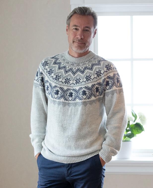 Mikkal Sweater in Viking Garn Alpaca Storm - Downloadable PDF