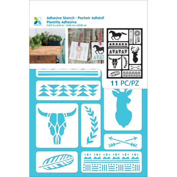 Momenta Adhesive Stencils 6"X8" - Southwestern