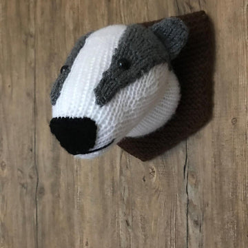 Badger Head Faux Taxidermy