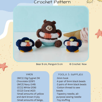 Beach Bear and Penguin
