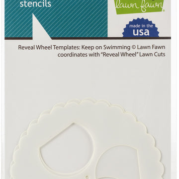 Lawn Fawn Lawn Clippings Stencils - Reveal Wheel: Keep On Swimming