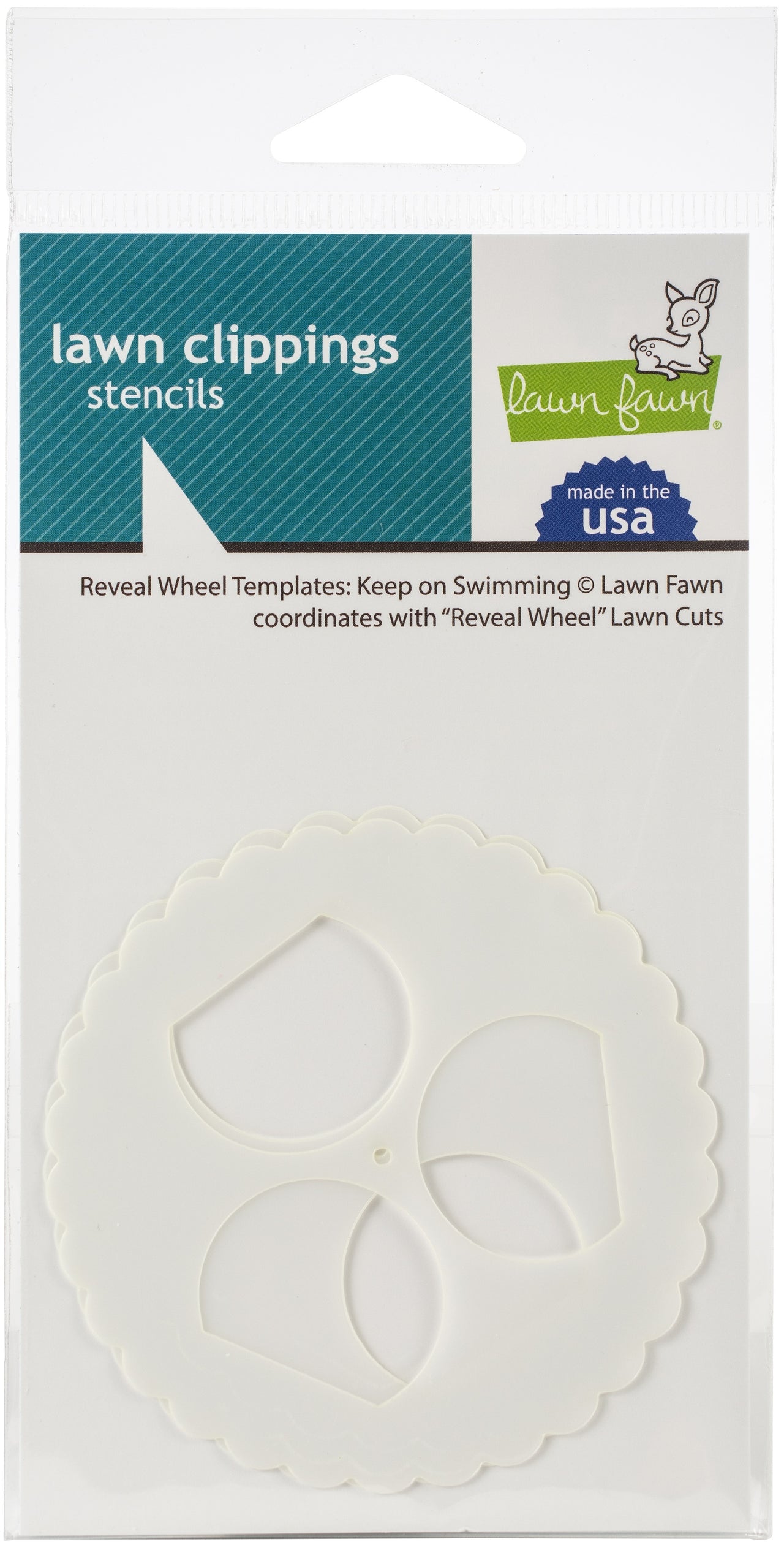 Lawn Fawn Lawn Clippings Stencils - Reveal Wheel: Keep On Swimming