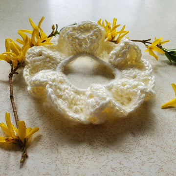 Softly Scalloped Shells Scrunchie