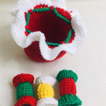 Santa Snail- crochet pattern- PDF file- English