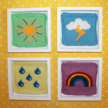 Weather Symbols Intarsia Squares