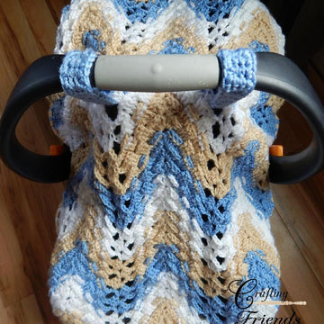TriSquare Chevron Carseat Cover/Infant Afghan