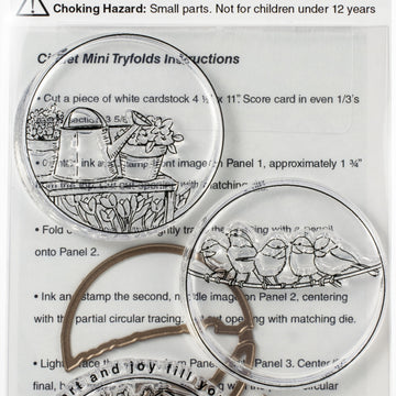 Art Impressions Circlet Mini Tryfolds Stamp & Die Set - Gardening Circle MTF