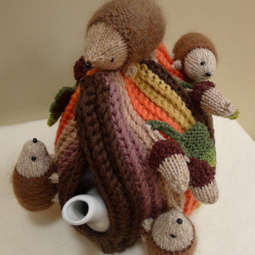 Hedgehogs and Acorns Tea Cosy