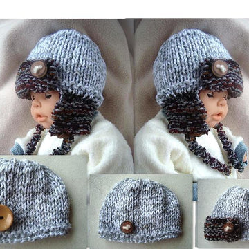 633 KNIT Aviator Hat, Baby to Adult, Unisex