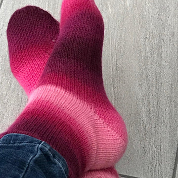 Rosengarten Socken mit Magic Wrap Ferse