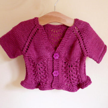 Freya - a frilly lacy seamless cardigan