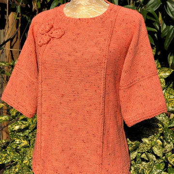 Summer Top with Crochet Flowers