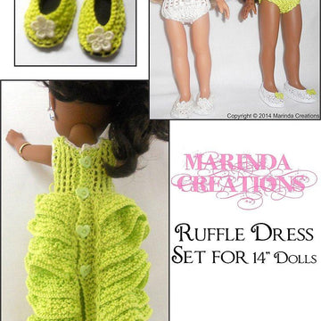 Ruffle Dress  for Heart for Hearts and Corolle Les Cheries